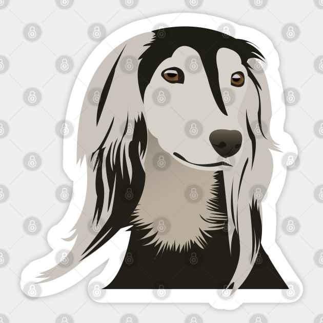 Saluki Dog Sticker by KCPetPortraits